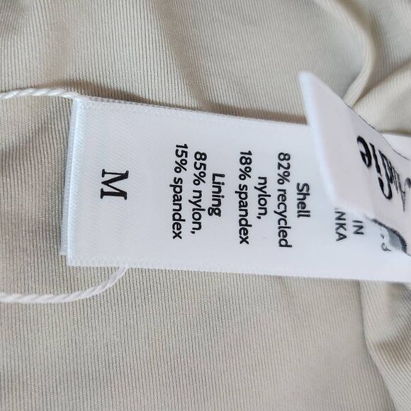 Andie Green and Tan Swim Bottom NWT Medium Green Stripe Andie Swim Bikini Bottom - Picture 10 of 11